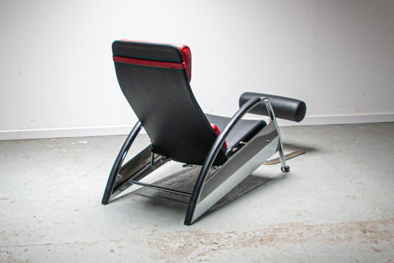 Image 1 of P80 GRAND REPOSE LOUNGE CHAIR & OTTOMAN VON JEAN PROUVÉ FÜR TECTA, 1980ER