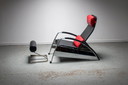 P80 GRAND REPOSE LOUNGE CHAIR & OTTOMAN VON JEAN PROUVÉ FÜR TECTA, 1980ER