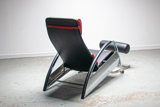 Image 1 of P80 GRAND REPOSE LOUNGE CHAIR & OTTOMAN VON JEAN PROUVÉ FÜR TECTA, 1980ER