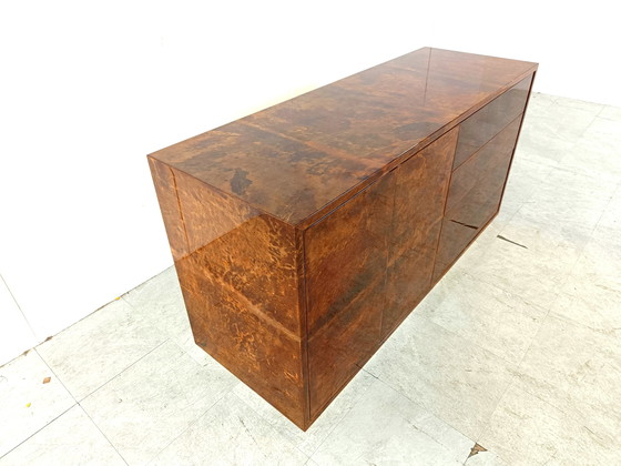 Image 1 of Aldo tura Sideboard aus Ziegenleder aus der Mitte des Jahrhunderts