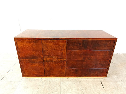 Aldo tura Sideboard aus Ziegenleder aus der Mitte des Jahrhunderts