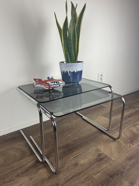 Image 1 of 2x Vintage Space age Nesting Tisch