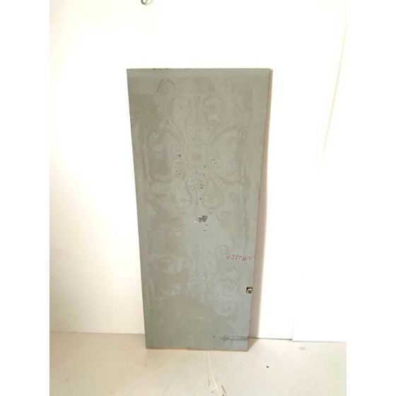 Image 1 of Vintage Bodenspiegel mit gelblichem Glas, Italien 1960