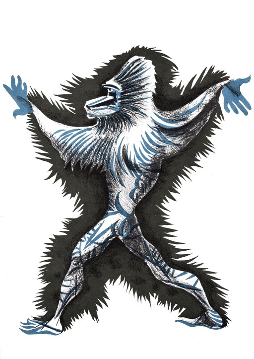 Originallithographie Jean Lurçat "Andalusischer Affe".