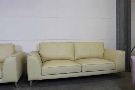 Image 1 of Zweisitzer Dreisitzer Ledersofa Ledercouch Sofa Couch