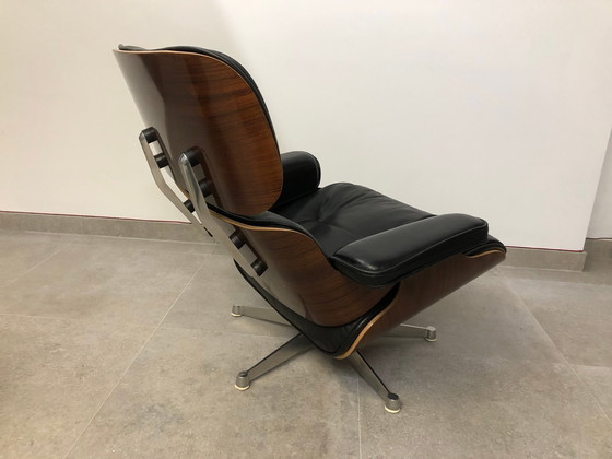 Image 1 of 1970er Icf Lounge Chair mit Ottomane - Modell 670 & 671 - Charles & Ray Eames