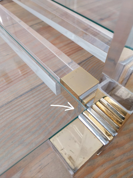 Image 1 of Vintage-Konsole + 2 Beistelltische aus Lucit