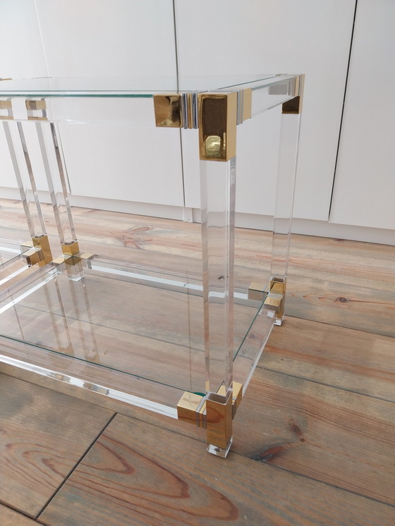 Image 1 of Vintage-Konsole + 2 Beistelltische aus Lucit