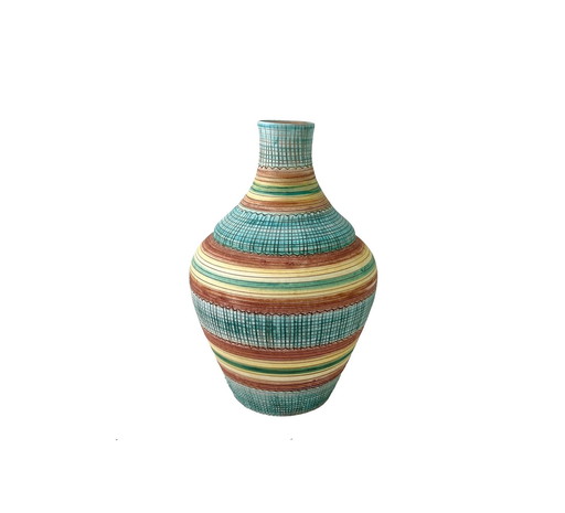 Vintage Vase - Emaillierte Keramik - Aldo Londi - Bitossi - 1950