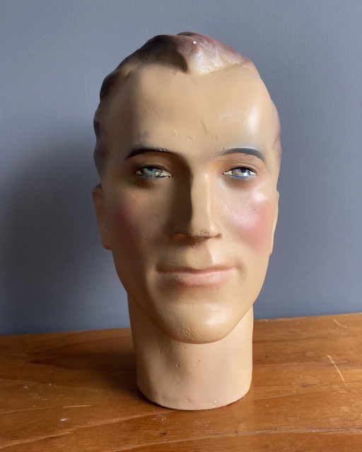 Gips 1930s Mannequin Kopf