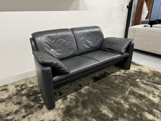 Image 1 of Leolux Fidamigo 2,5-Sitzer Sofa Schwarzes Leder