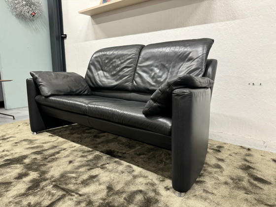 Image 1 of Leolux Fidamigo 2,5-Sitzer Sofa Schwarzes Leder