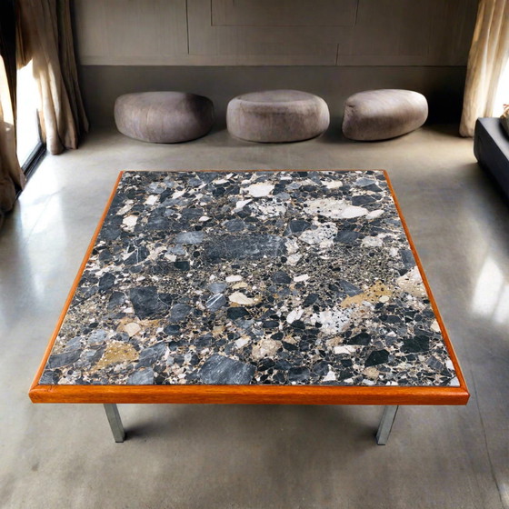 Image 1 of Mid Century Terrazzo Marmor Couchtisch 1970