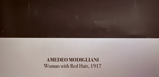 Image 1 of Amedeo Modigliani: "Frau mit rotem Haar, 1917". In der Platte signiert.