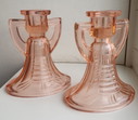 Zwei Val Saint Lambert Kerzenhalter 'Victoria' Luxval