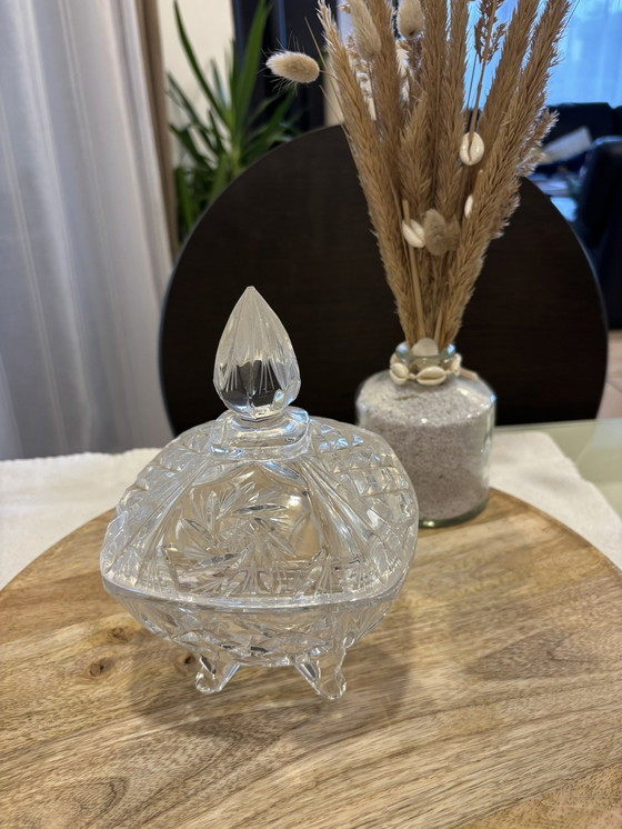 Image 1 of Bonbonniere Aus Geschliffenem Glas