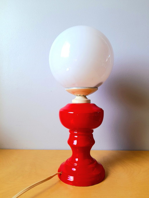 Lampe aus Keramik und Opalin, 1970