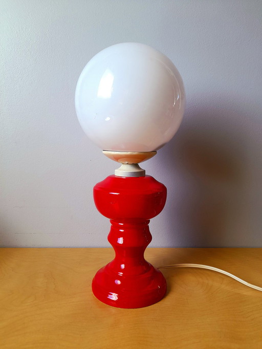 Lampe aus Keramik und Opalin, 1970