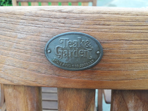 Image 1 of 3 Teak and Garden Ocean Teak-Klappstühle mit Lambert Outdoor-Kissen