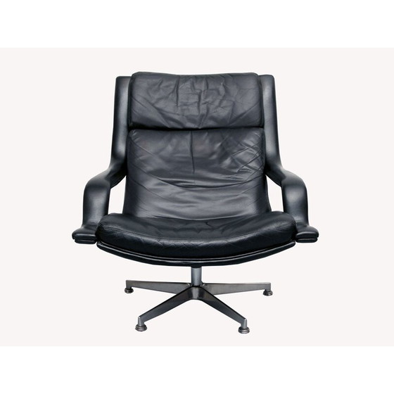 Image 1 of Vintage Drehsessel in Leder von Geoffrey Hartcourt für Artifort, Niederlande 1970er Jahre