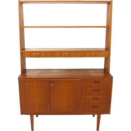 Skandinavisches Vintage-Bücherregal aus Teakholz, Schweden 1960