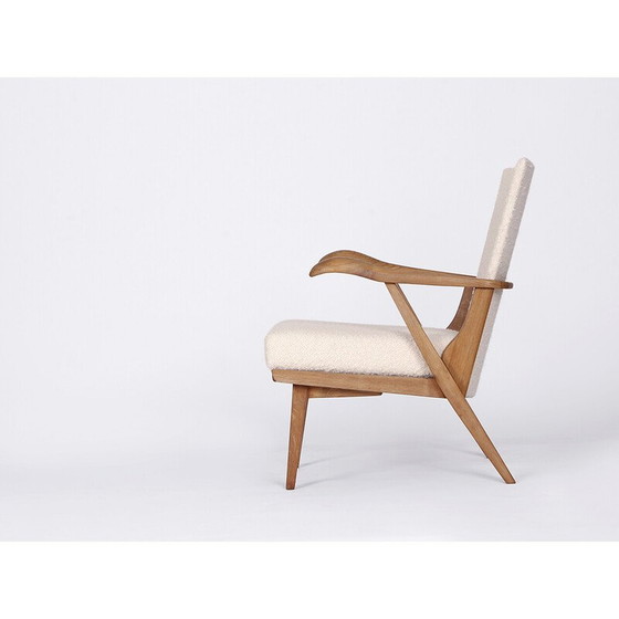 Image 1 of Mid Century Bouclé-Sessel, Tschechoslowakei 1960er Jahre