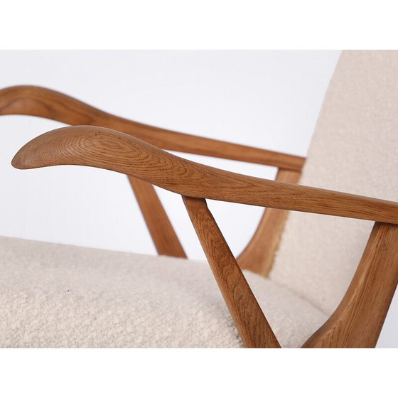 Image 1 of Mid Century Bouclé-Sessel, Tschechoslowakei 1960er Jahre