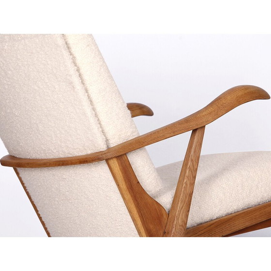 Image 1 of Mid Century Bouclé-Sessel, Tschechoslowakei 1960er Jahre