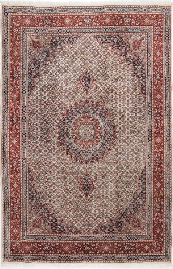 Image 1 of Original Handgeknüpfter Perserteppich Moud 308 X 208 Cm Top Zustand 
