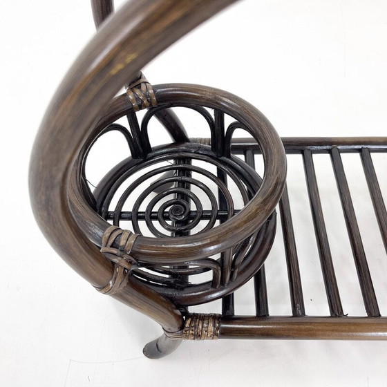 Image 1 of Pflanzenhalter aus Rattan, Tschechoslowakei 1970