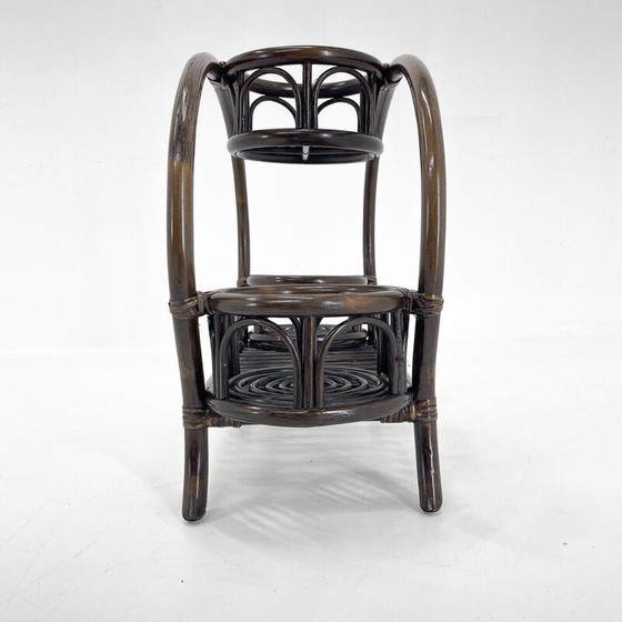 Image 1 of Pflanzenhalter aus Rattan, Tschechoslowakei 1970