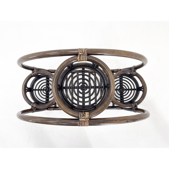 Image 1 of Pflanzenhalter aus Rattan, Tschechoslowakei 1970