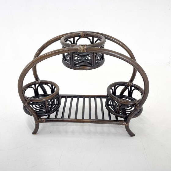 Image 1 of Pflanzenhalter aus Rattan, Tschechoslowakei 1970