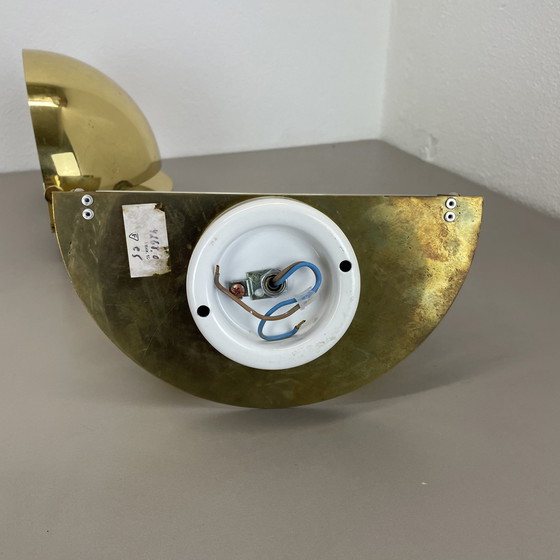 Image 1 of Satz von 2 minimalistischen Messing Sciolari Stil Wandleuchten, Italien 1980S