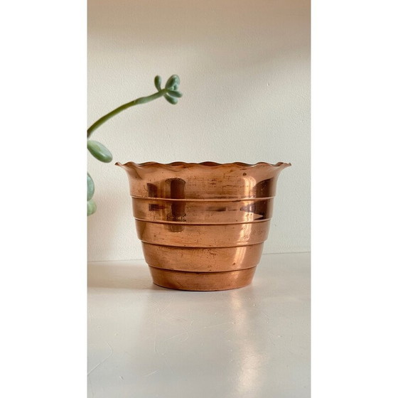 Image 1 of Kupfer-Pflanzgefäß "Mur de Barrez", 1960