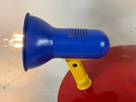 Image 1 of Vintage Decken- oder Wandlampe - Memphis-Stil / Space Age - Drei Spots