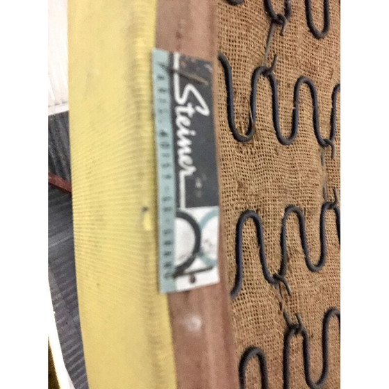 Image 1 of Paar vintage-bogenholzstühle aus stoff und eiche von wilhem von bole für steiner