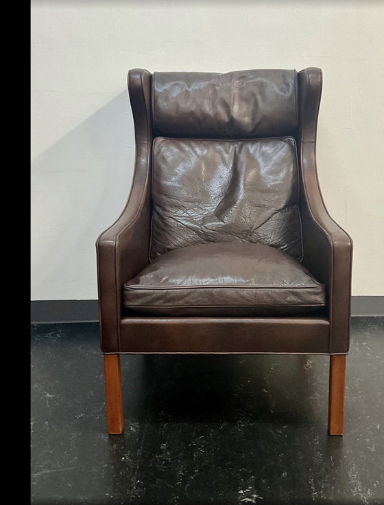 Image 1 of Borge Mogensen  Modell 2204 Leder Ohren-Sessel
