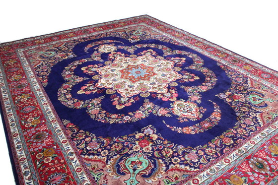 Image 1 of Original Handgeknüpfter Perserteppich Tabriz 30 Raj Fein 390 X 303 Cm Top Zustand