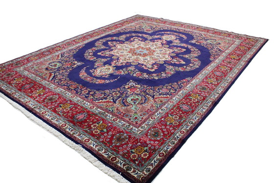 Image 1 of Original Handgeknüpfter Perserteppich Tabriz 30 Raj Fein 390 X 303 Cm Top Zustand