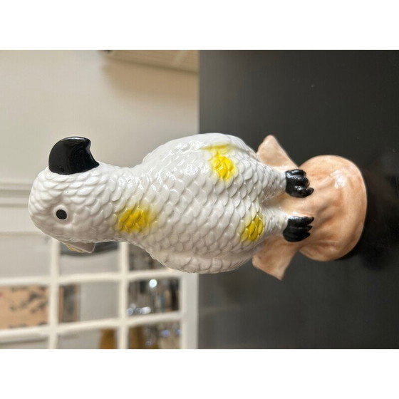 Image 1 of Vintage Papagei aus emaillierter Keramik, 1970