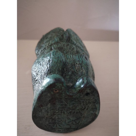 Image 1 of Vintage-Eule aus hellgrüner Keramik, Frankreich 1960