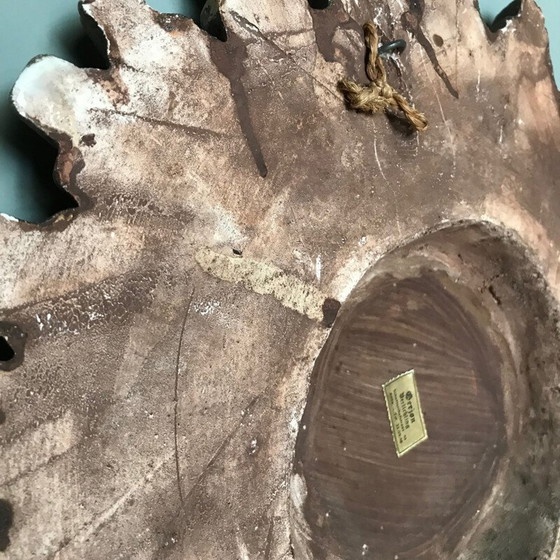 Image 1 of Vintage-Spiegel aus vergoldetem Holz mit Sonnenschliff, 1950