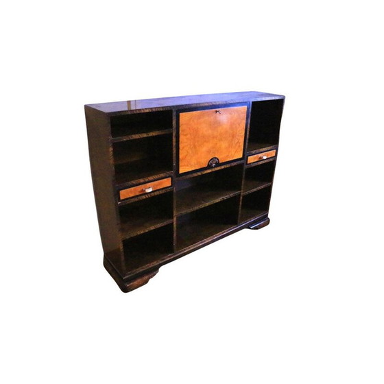 Image 1 of Vintage Art Deco Bücherregal aus Buchenholz, 1930