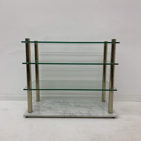 Image 1 of Vintage-Regal "Hollywood Regency" aus Marmor und Glas, 1970