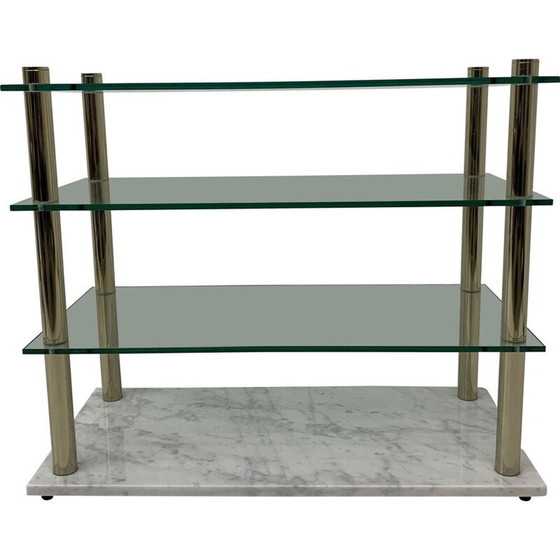 Image 1 of Vintage-Regal "Hollywood Regency" aus Marmor und Glas, 1970