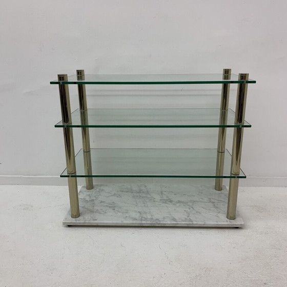 Image 1 of Vintage-Regal "Hollywood Regency" aus Marmor und Glas, 1970