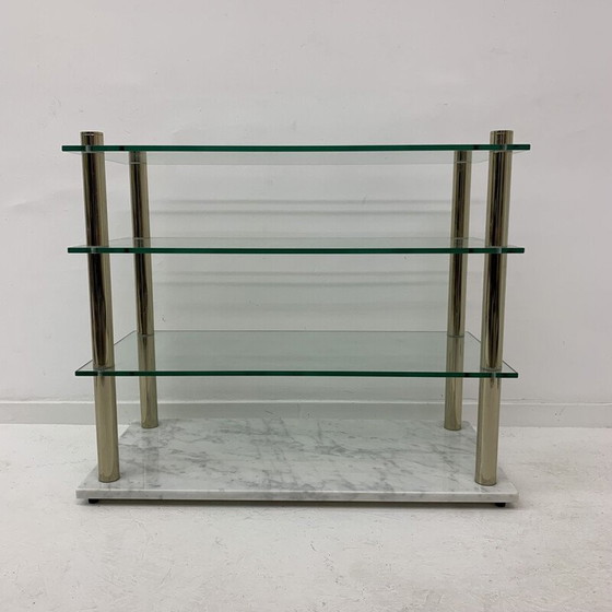 Image 1 of Vintage-Regal "Hollywood Regency" aus Marmor und Glas, 1970