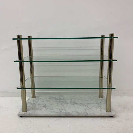 Image 1 of Vintage-Regal "Hollywood Regency" aus Marmor und Glas, 1970