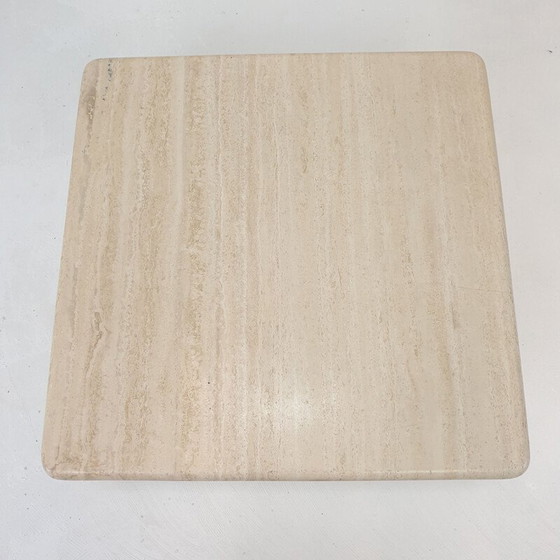 Image 1 of Vintage Couchtisch aus Travertin, Italien 1980